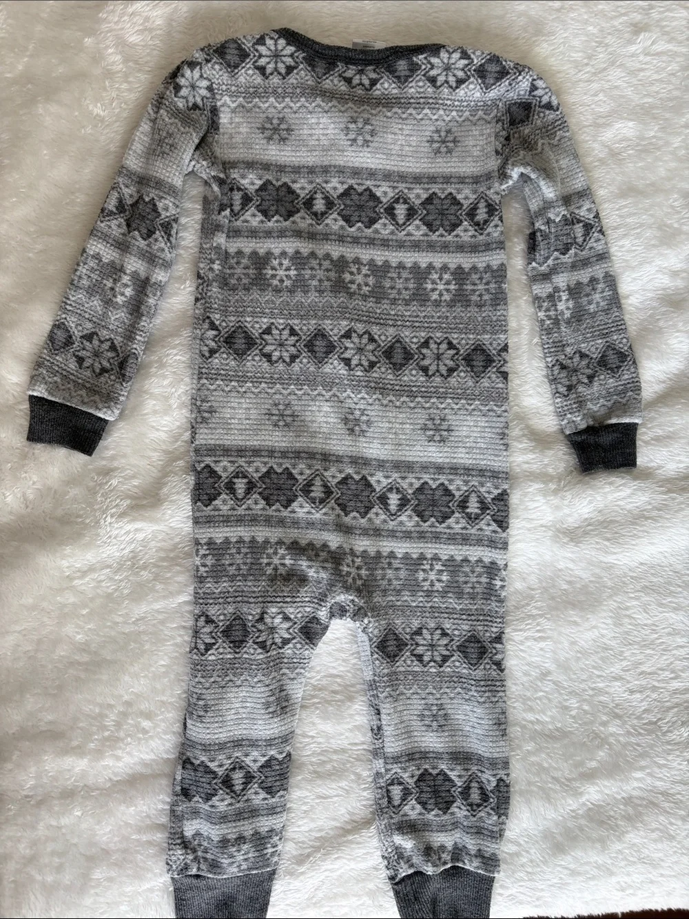 Eddie Bauer Fleece Footless One-Piece Pajamas | Gray Black | Size 18M